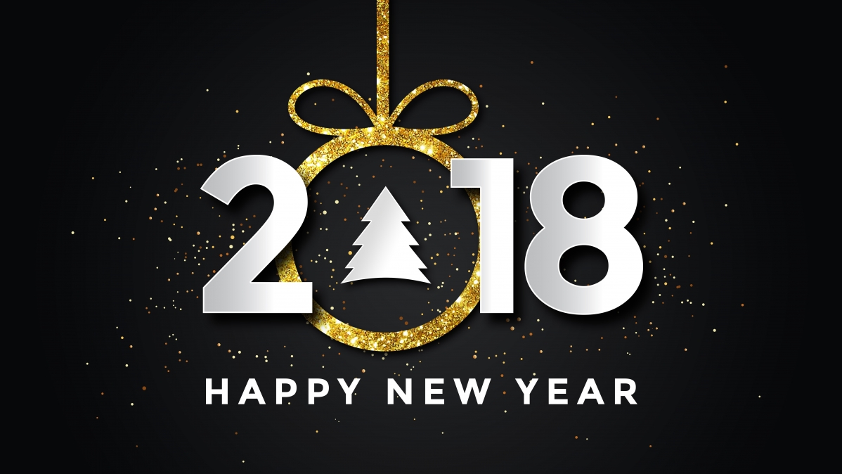 2018年新年快乐背景图片8k壁纸