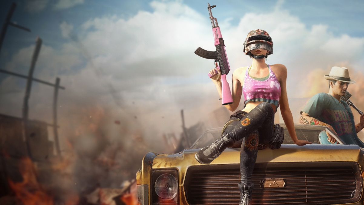 PUBG绝地求生枪战女孩主题，超清4K游戏壁纸3840x2160，高清下载