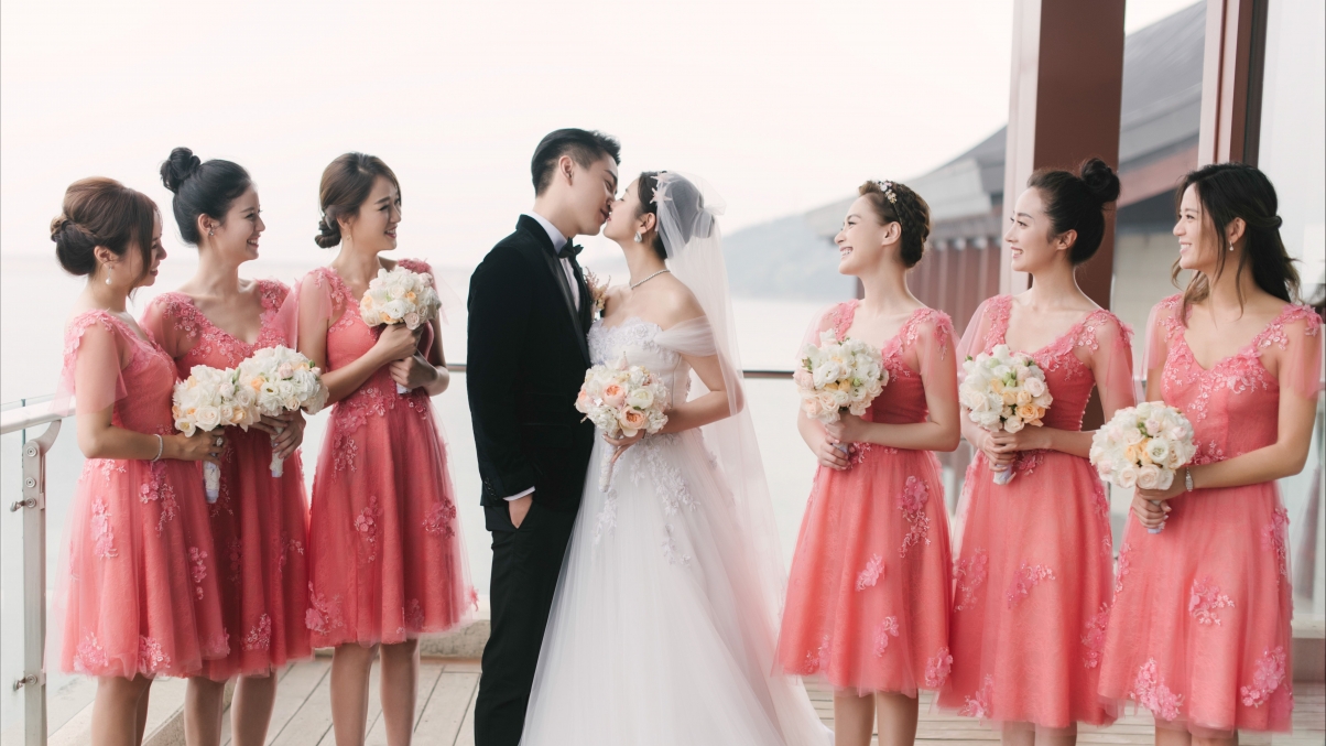 陈晓陈妍希浪漫婚礼，陈乔恩领衔绝美伴娘团，4K高清图片壁纸，6801x3826极致清晰下载