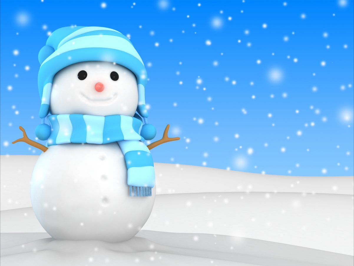 雪人,雪,雪花,冬天,圣诞节新年4k高清壁纸