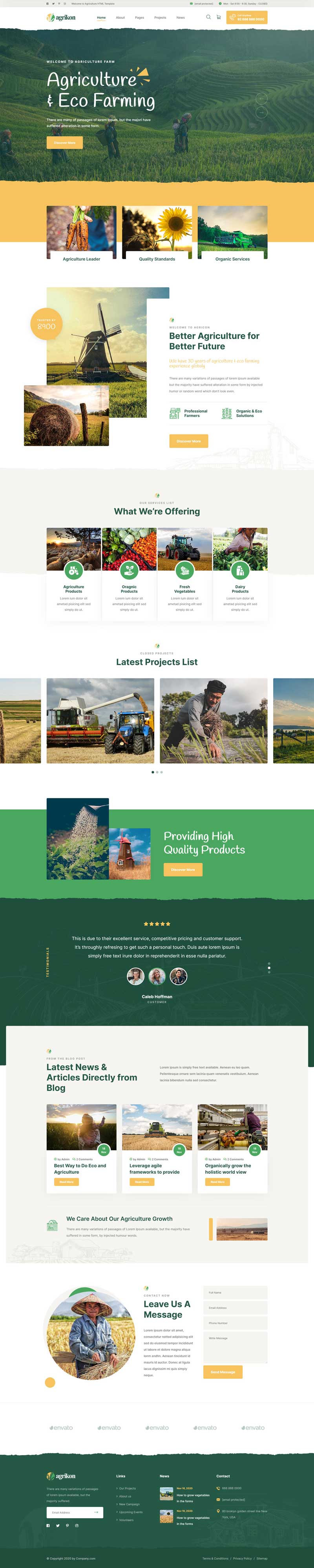 创意的农业生产种植企业网站HTML模板