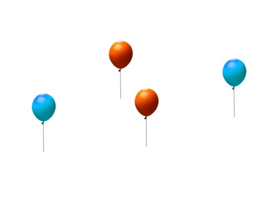 js空中飘动气球动画特效