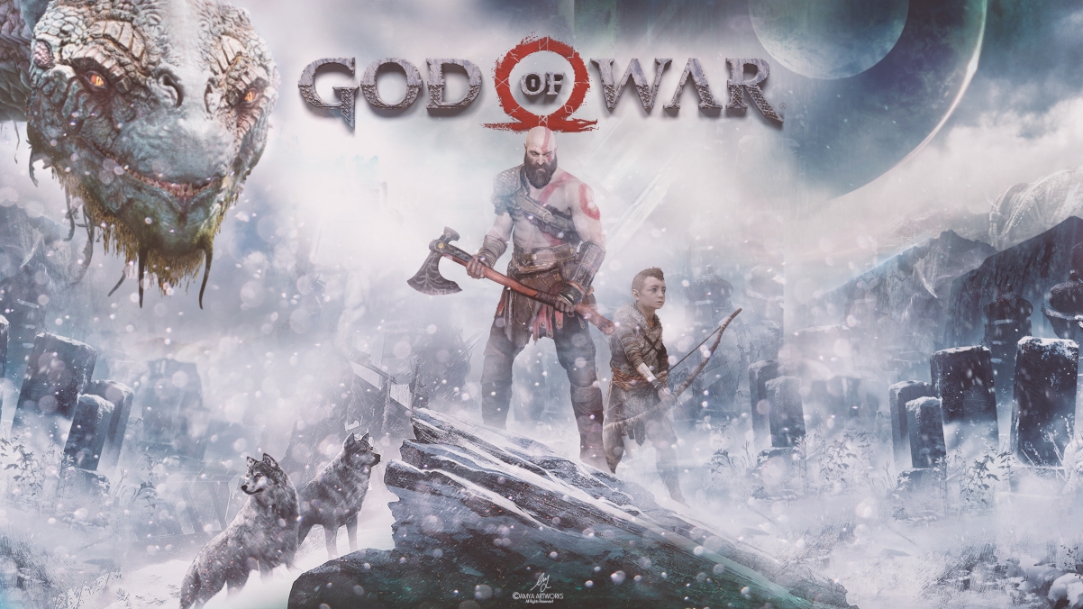 《战神 Wallpaper God of War, PlayStation 4》4k壁纸