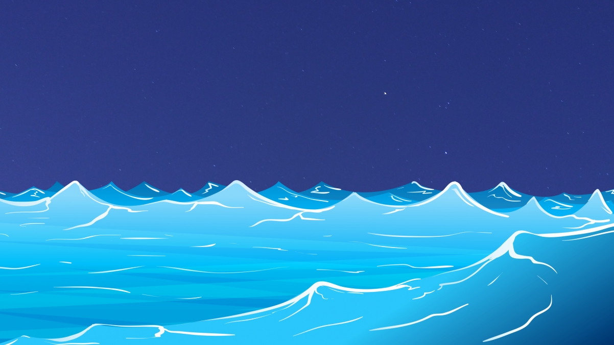 海洋绘画设计4K壁纸
