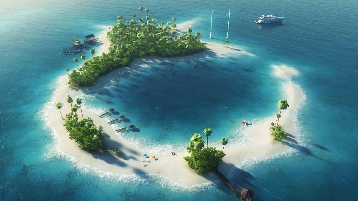 美丽的海洋小岛风景壁纸3840x2160