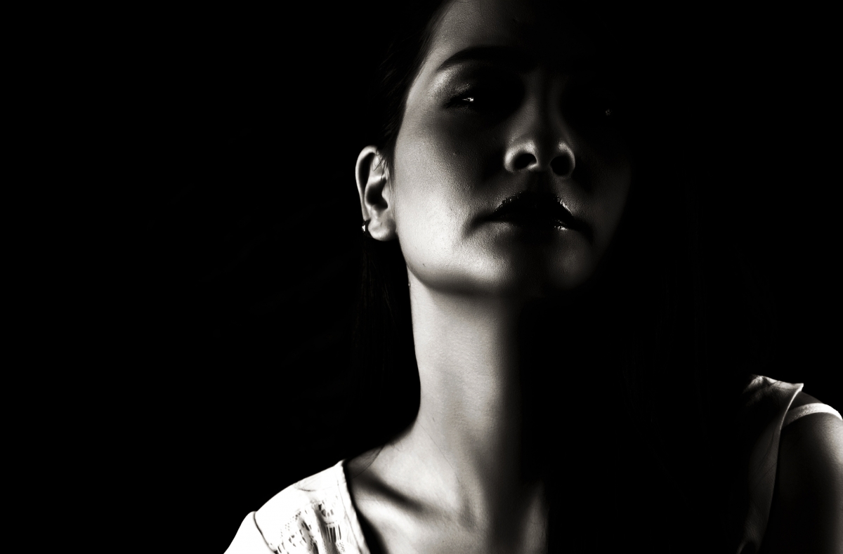 女孩 肖像 黑色和白色 有吸引力 4K人物图片素材