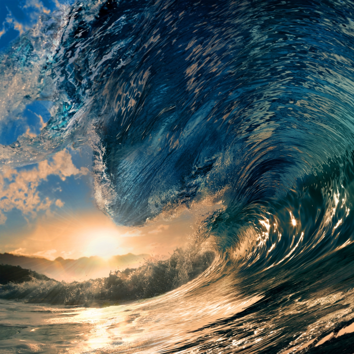 热带天堂 海洋 海浪4K图片