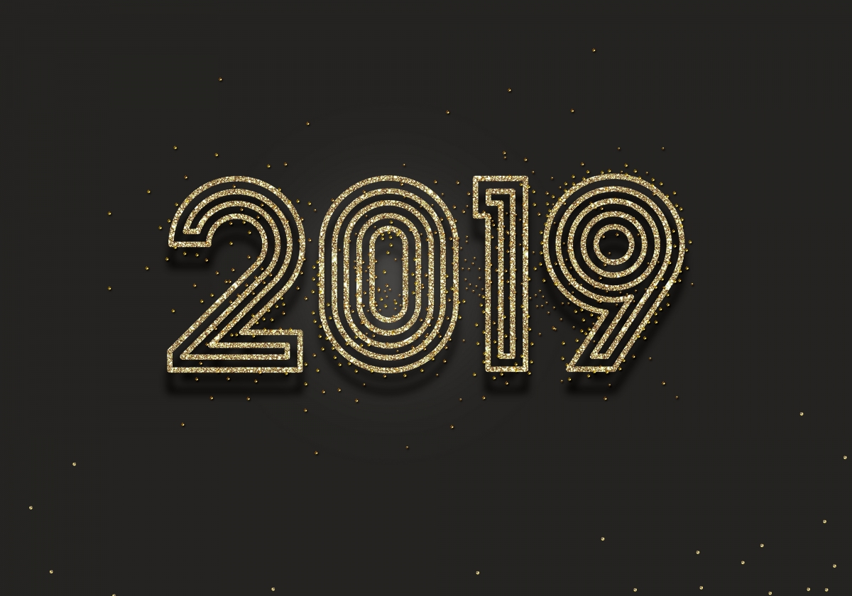 金色2019数字创意设计4k壁纸