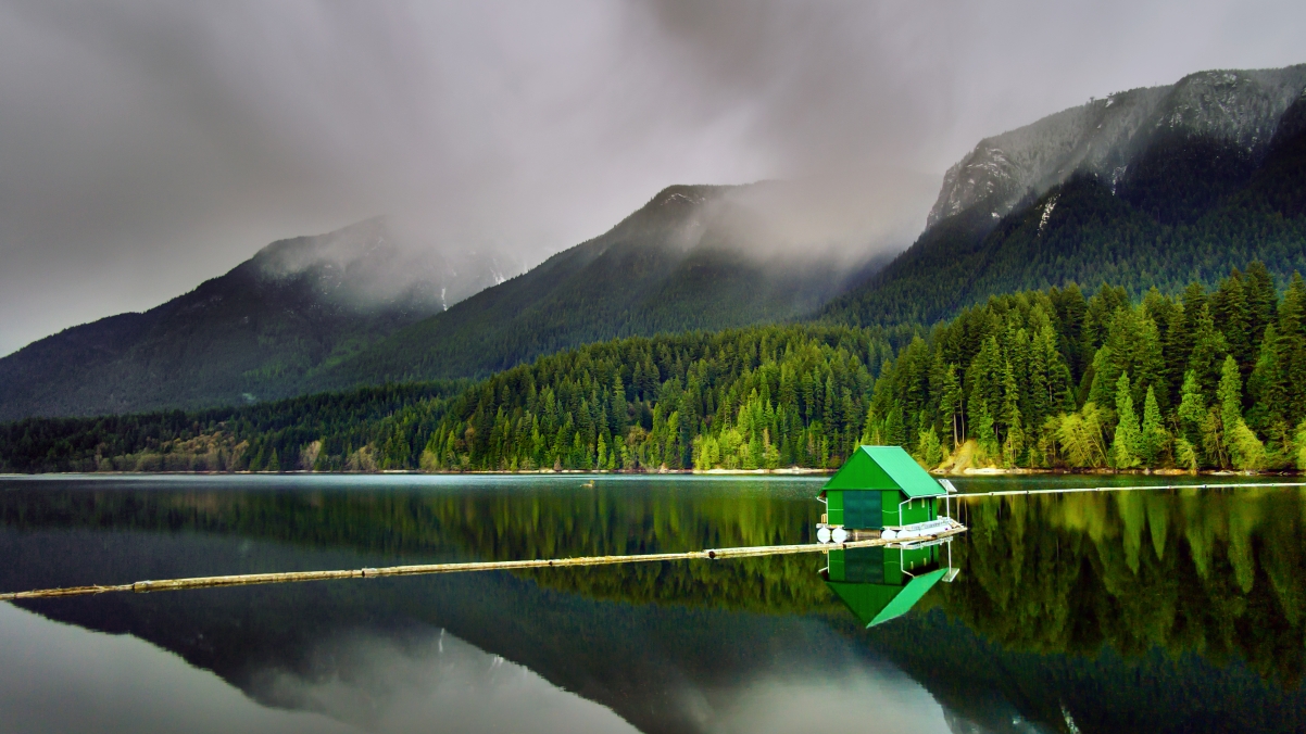 不列颠哥伦比亚省温哥华北部 Capilano湖4K风景壁纸