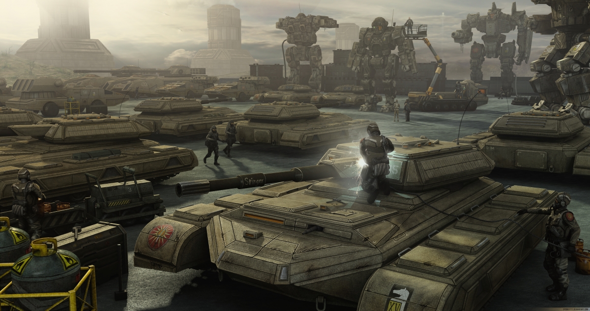 staging area 坦克 机器人 4k游戏壁纸