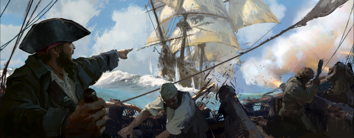 海,帆船,海盗,6K游戏壁纸