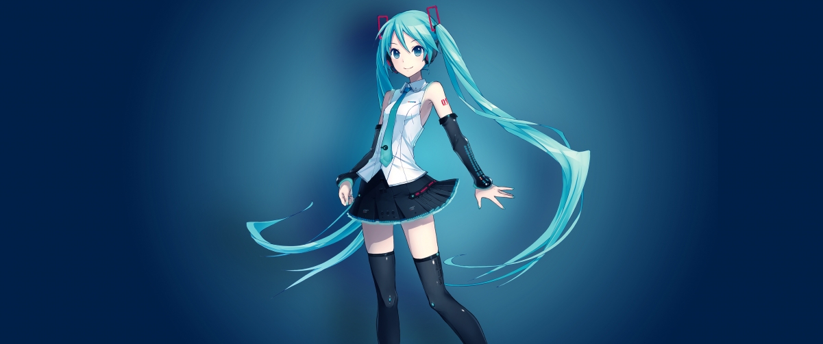 初音未来4K超清壁纸，3440x1440动漫图片，高清下载