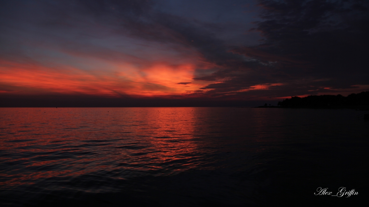 日落 海 云 5K风景图片