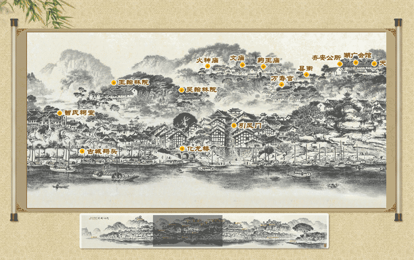 jquery复古卷轴全景地图拖动查看效果代码