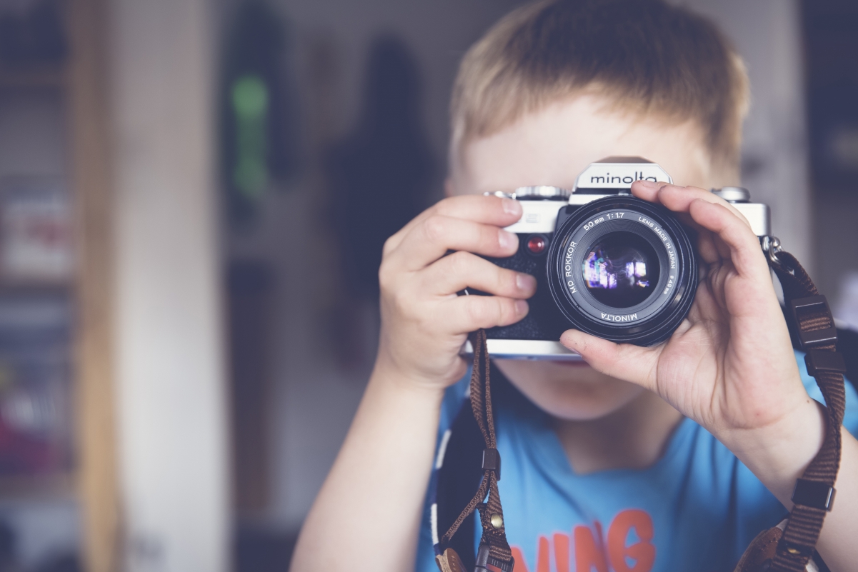 小男孩 相机 儿童 镜头 4k图片