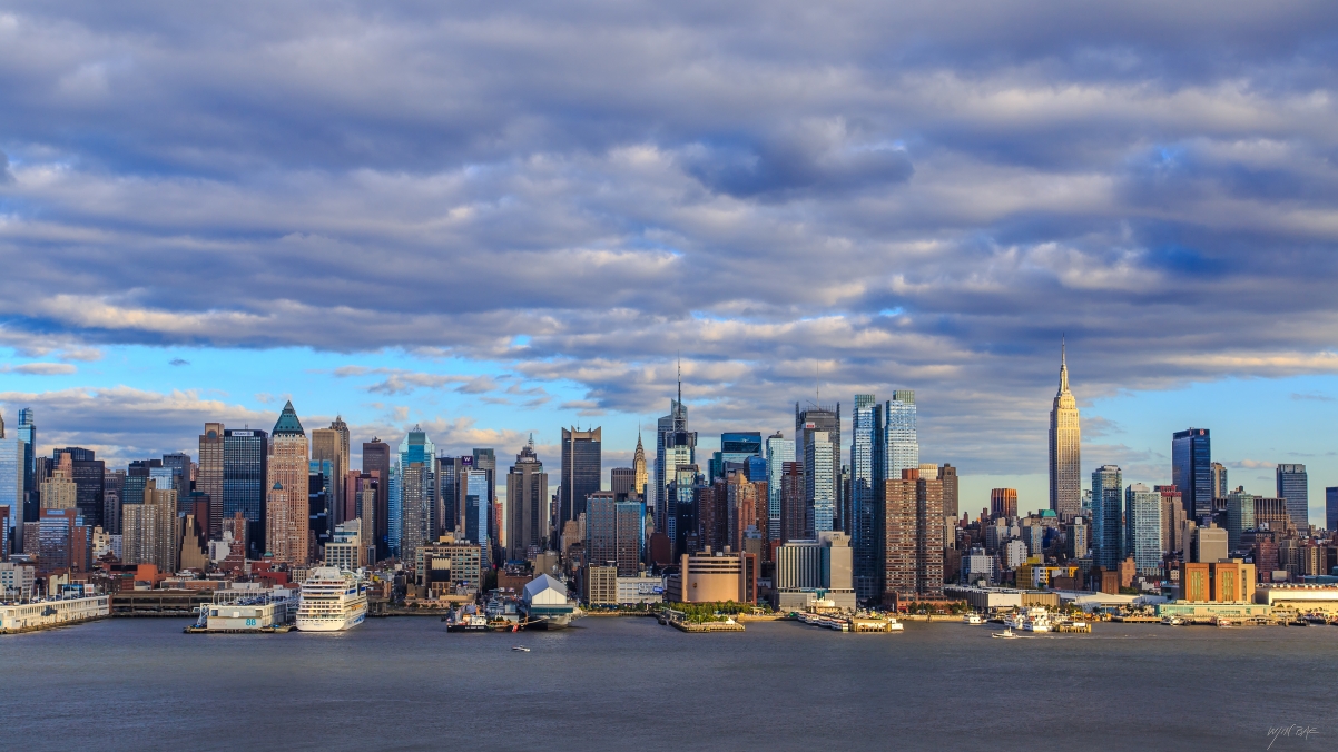 纽约曼哈顿 秋天的天空 3840x2160城市风光壁纸