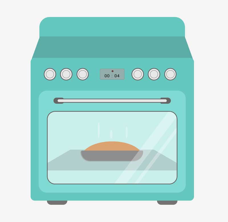卡通的面包烤箱ui动画特效