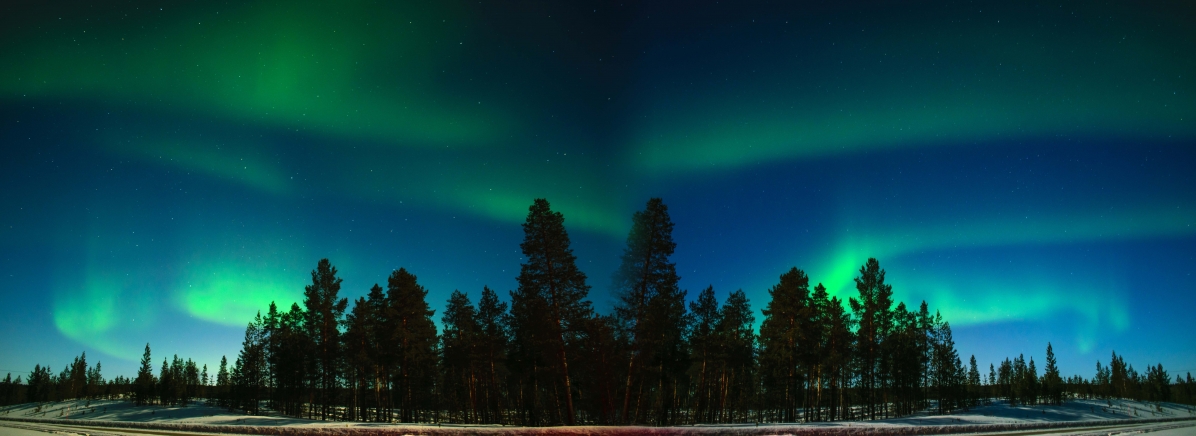 极光 芬兰拉普兰 伊纳里 北极圈 10K风景图片