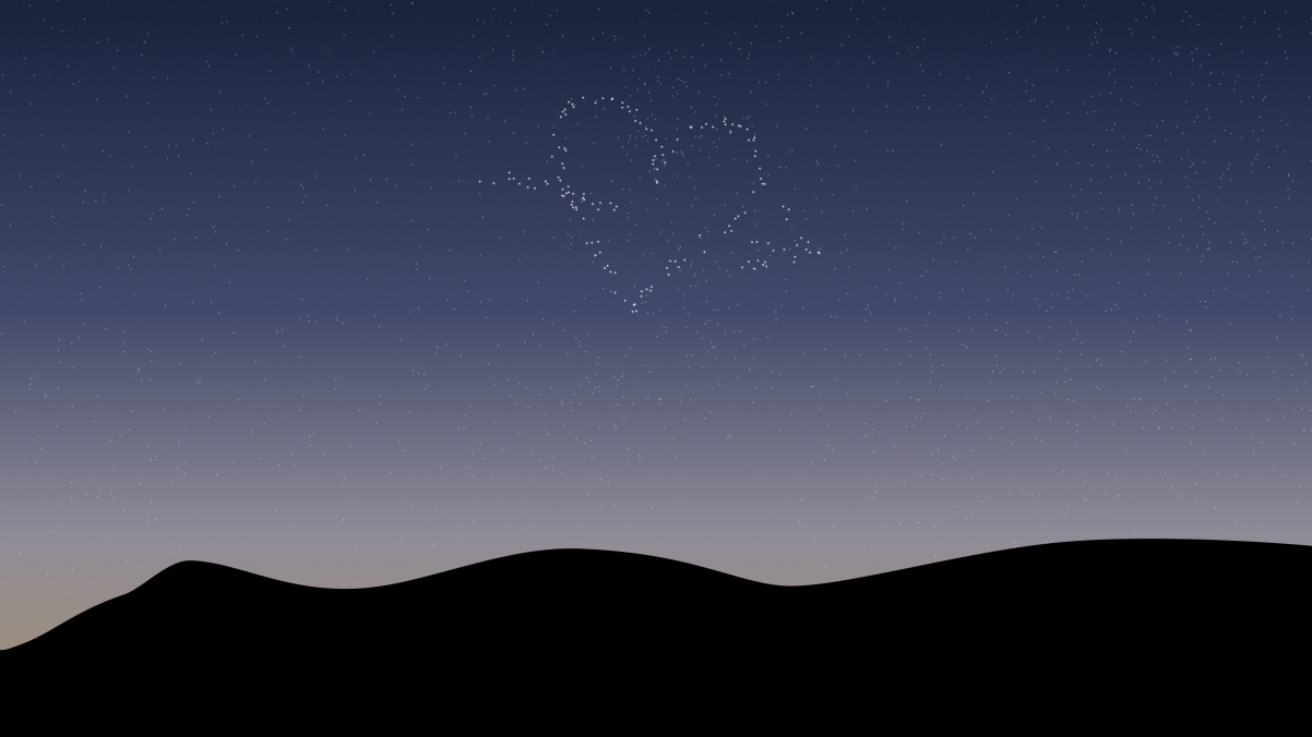 写在星星上 浪漫爱心4k简约壁纸
