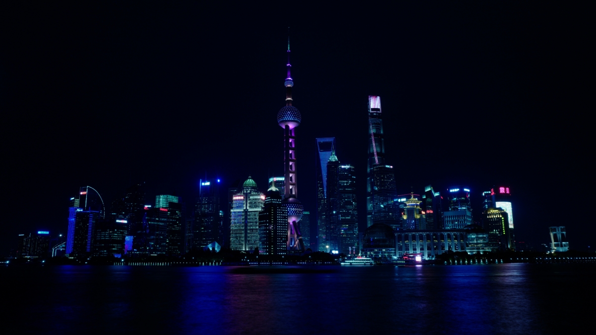 中国上海城市夜景4K壁纸