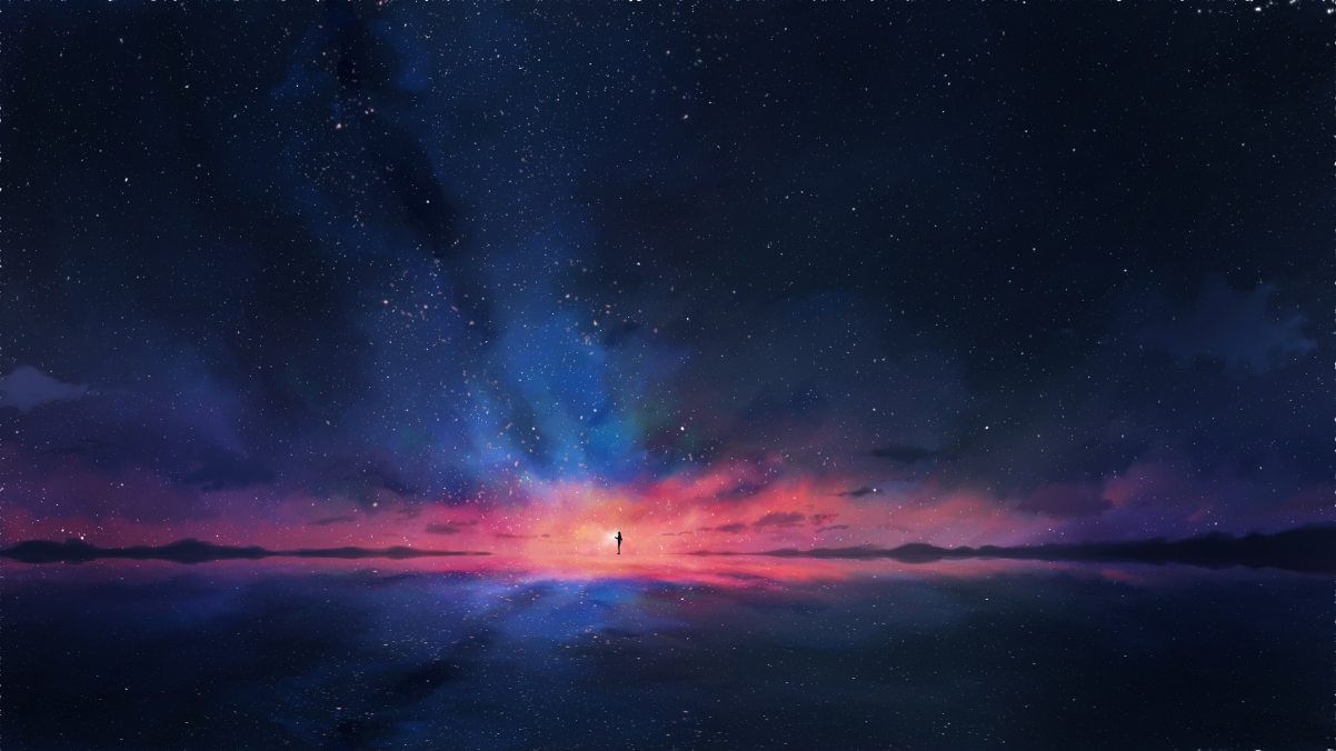 星空背景 绘画 夜空 4k壁纸