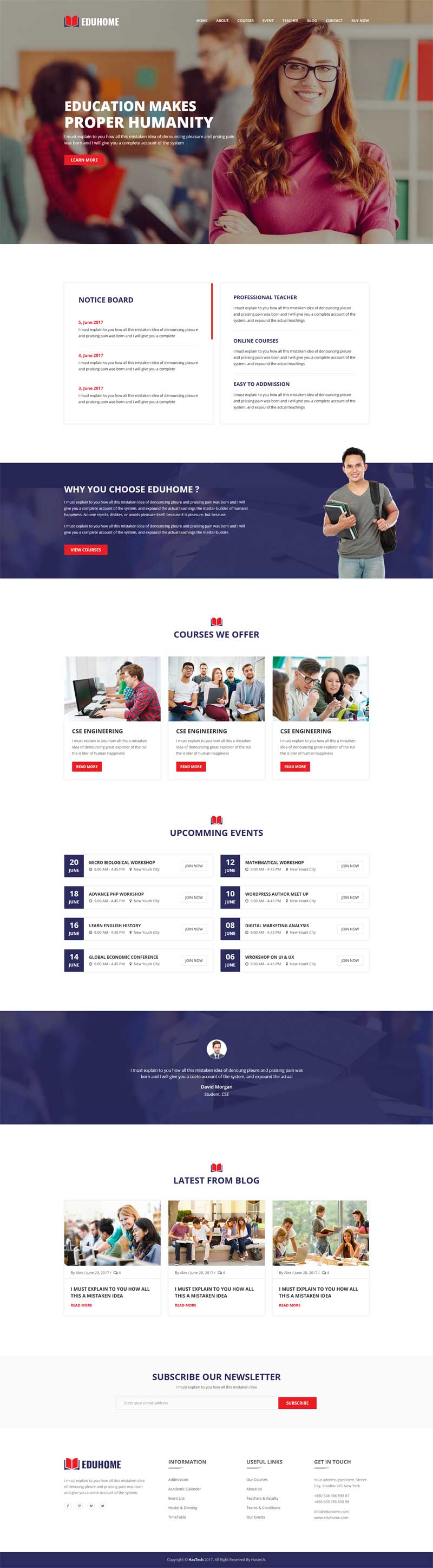 响应式的大学教育学校机构网站模板