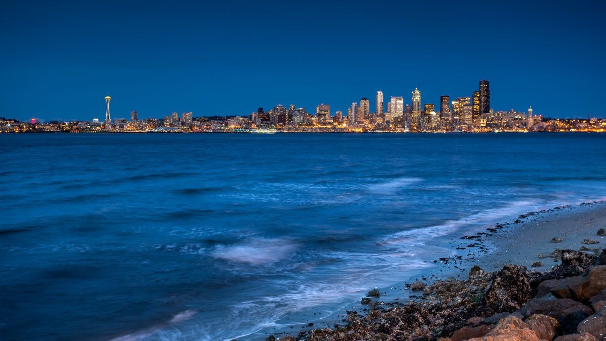 西雅图海滩4K风景壁纸