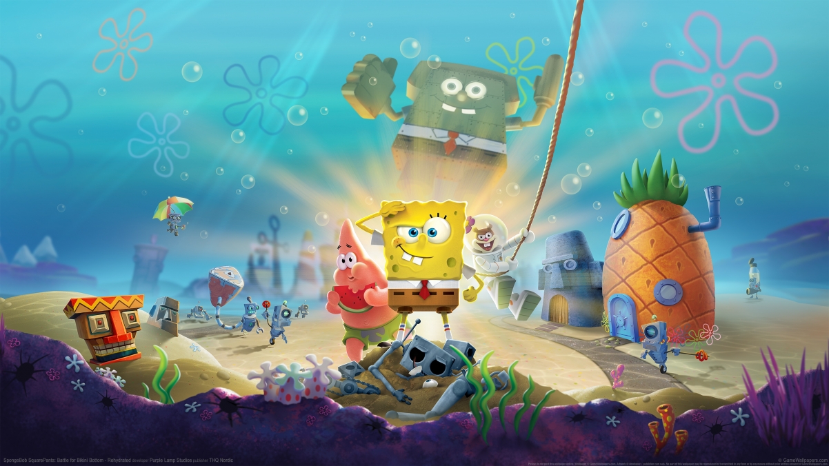 SpongeBob SquarePants: Battle for Bikini Bottom - Rehydrated 海绵宝宝：比奇堡的冒险4k游戏壁纸