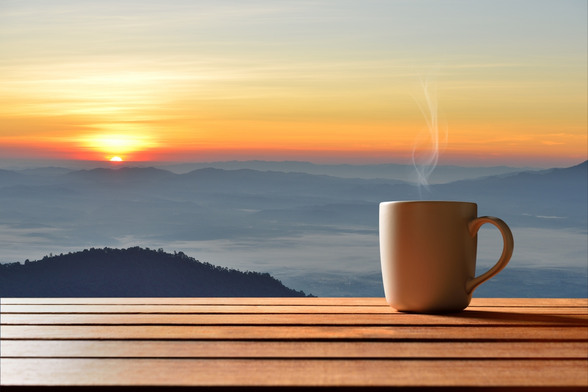 咖啡杯,黎明,早晨,早安,7K背景图片