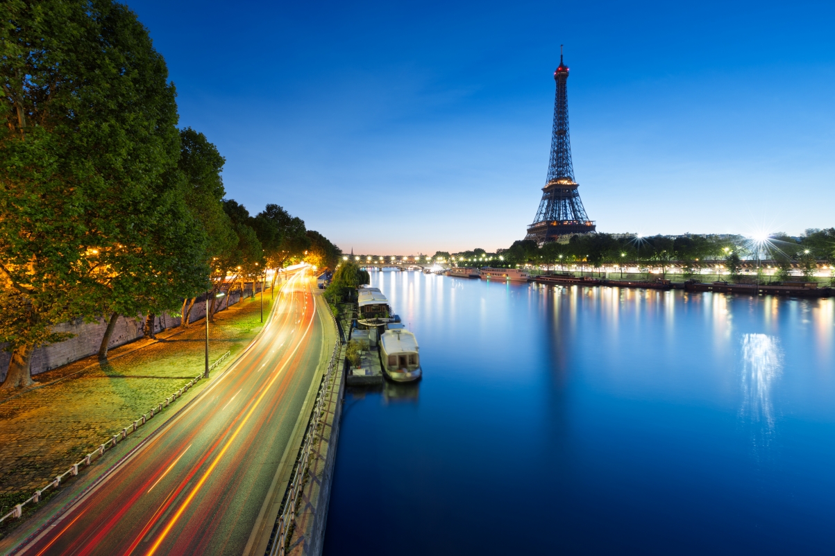 法国巴黎 城市 河流 埃菲尔铁塔5K风景壁纸