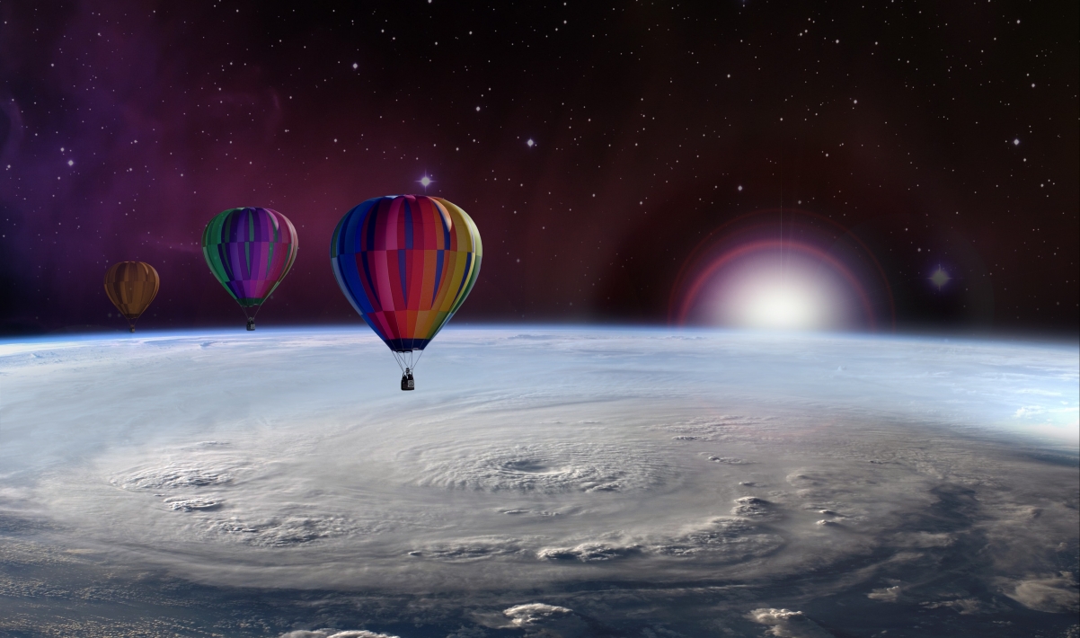 气球 气球 气球旅行 星空 4K风景壁纸