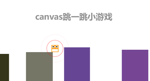 html5 canvas类似微信跳一跳小游戏代码