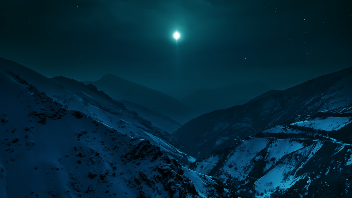 伊朗德黑兰以北的阿尔堡山脉晚上星空风景4K壁纸