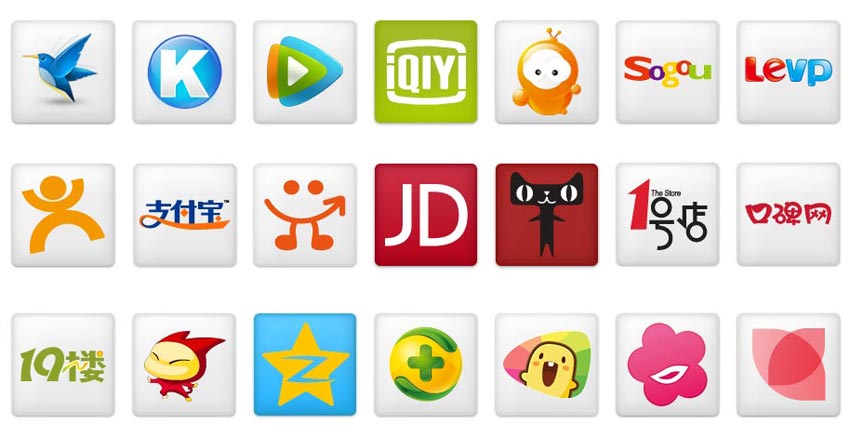 各种国内大型社交网站logo图标素材PSD下载