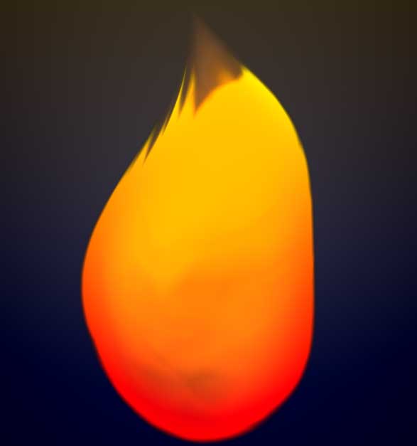 html5 canvas飘动的火焰动画特效