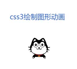 css3绘制眨眼的喵咪动画特效