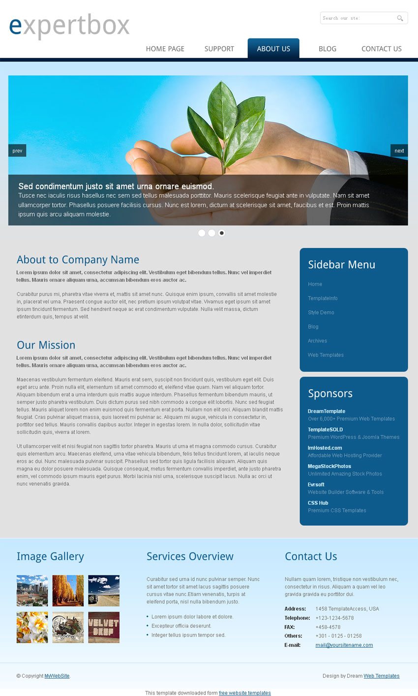 简单大气的国外商务型企业网站html模板下载