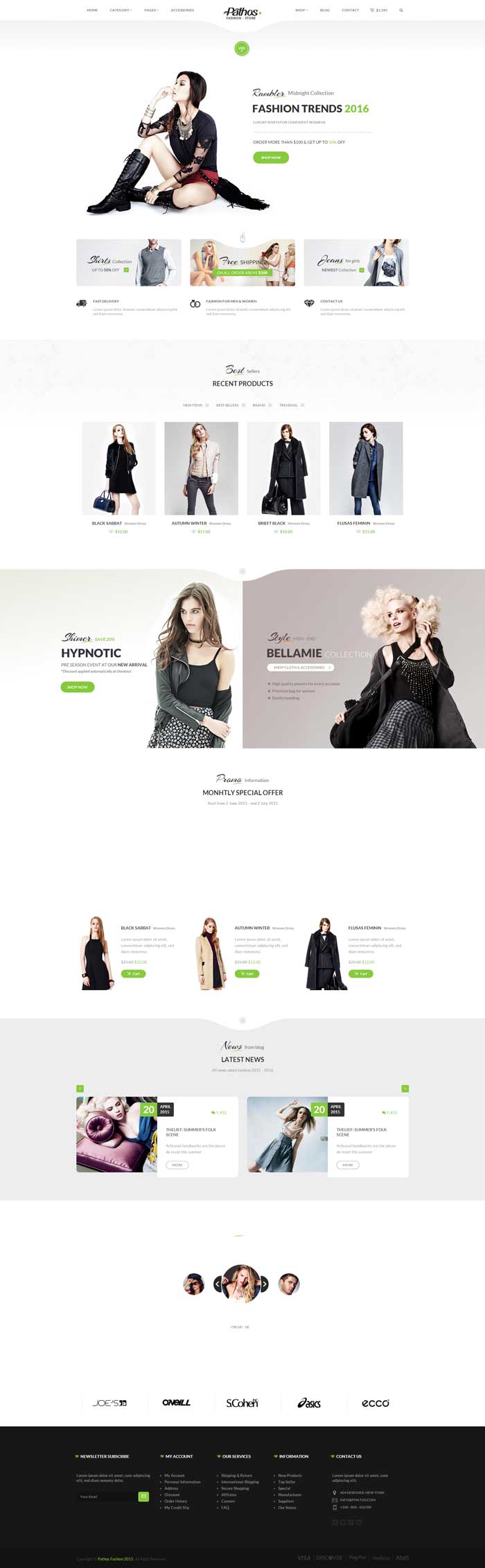 大气的时尚女性服装销售网站模板html源码