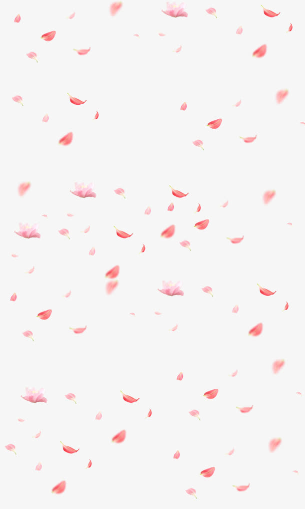 卡通粉色漂浮花瓣