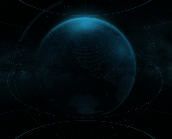 html5 3D科幻地球仪动画特效