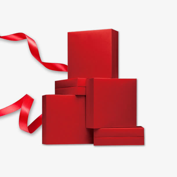 红色新年礼物礼盒情人节礼包丝带