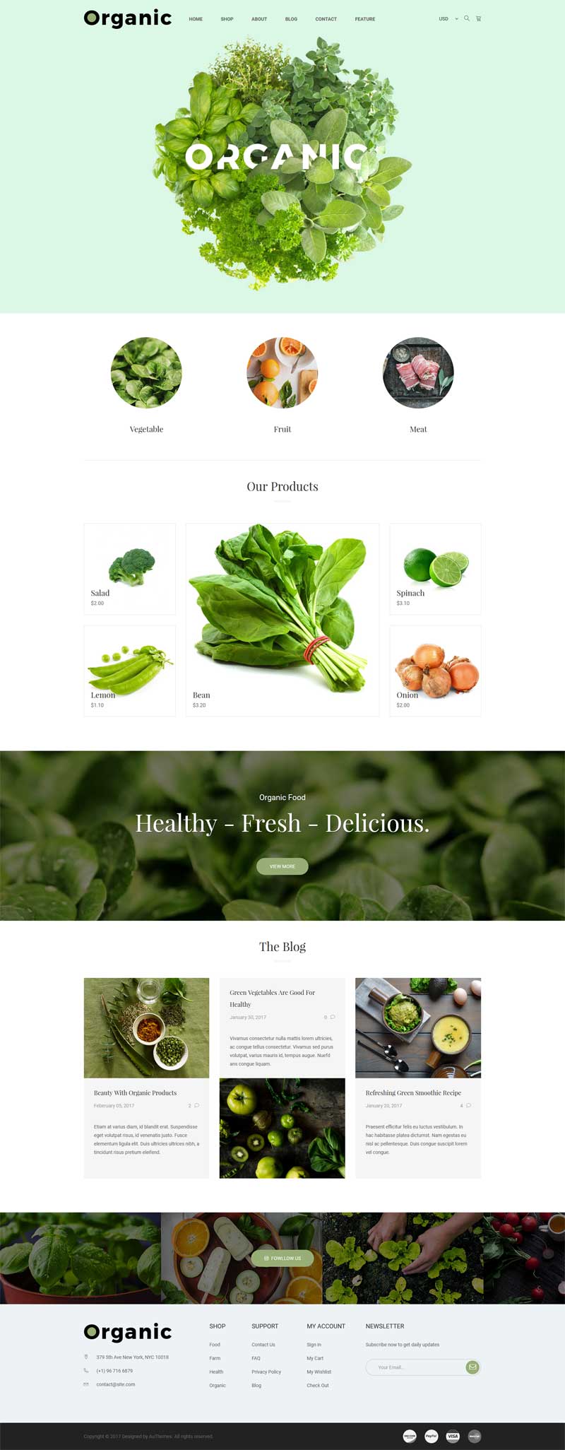 html5蔬菜水果超市网上购物商城模板