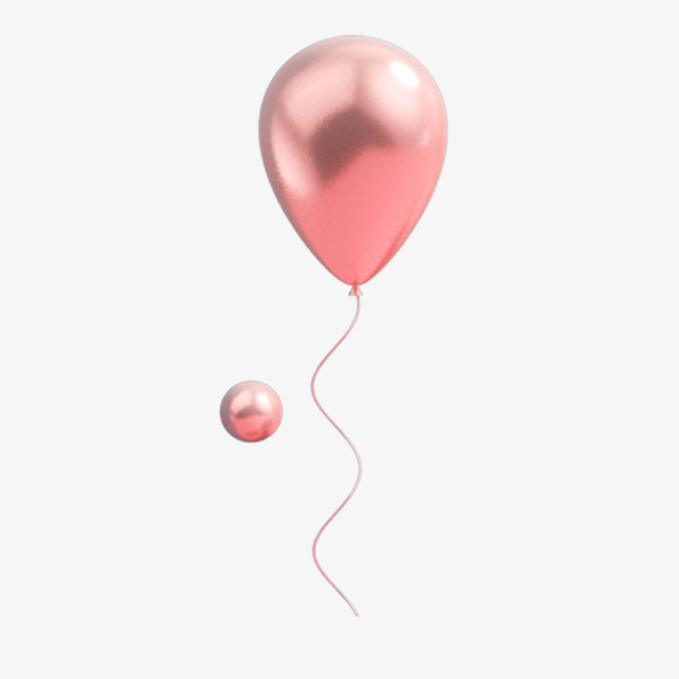 粉色反光气球