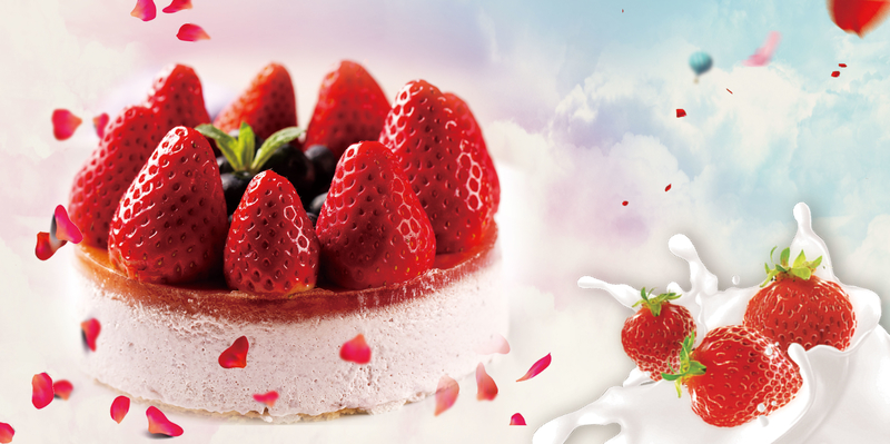 草莓蛋糕上市海报
