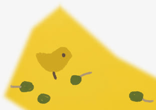 高清黄色海报效果鸟
