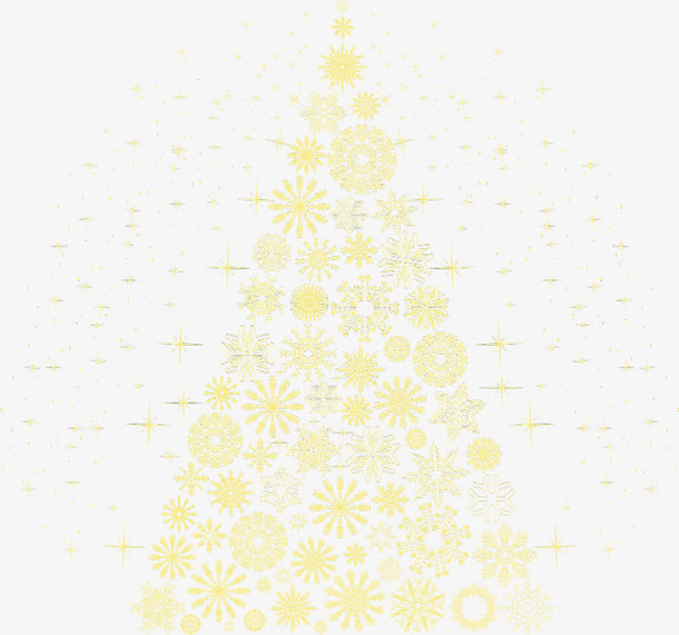 黄色星光圣诞树
