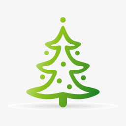 淡绿色圣诞树透明图标