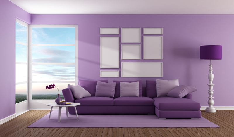 紫色壁纸家装效果图片素材