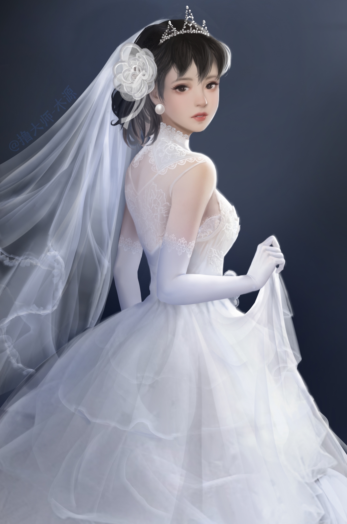 婚纱背影高清图片下载-正版图片500706140-摄图网