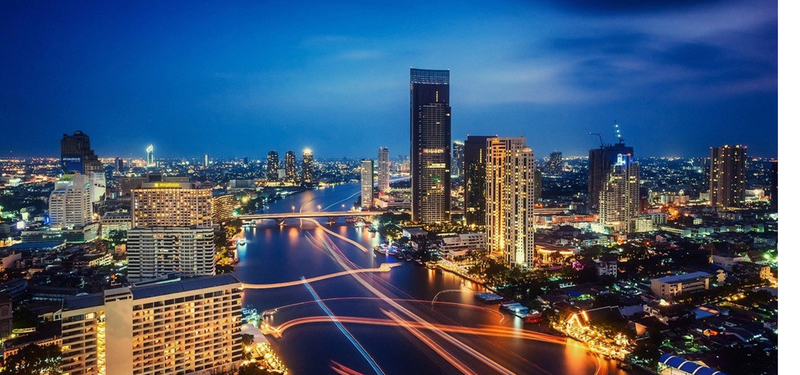 城市高楼夜景风光，简约高清JPG图片素材，免费下载